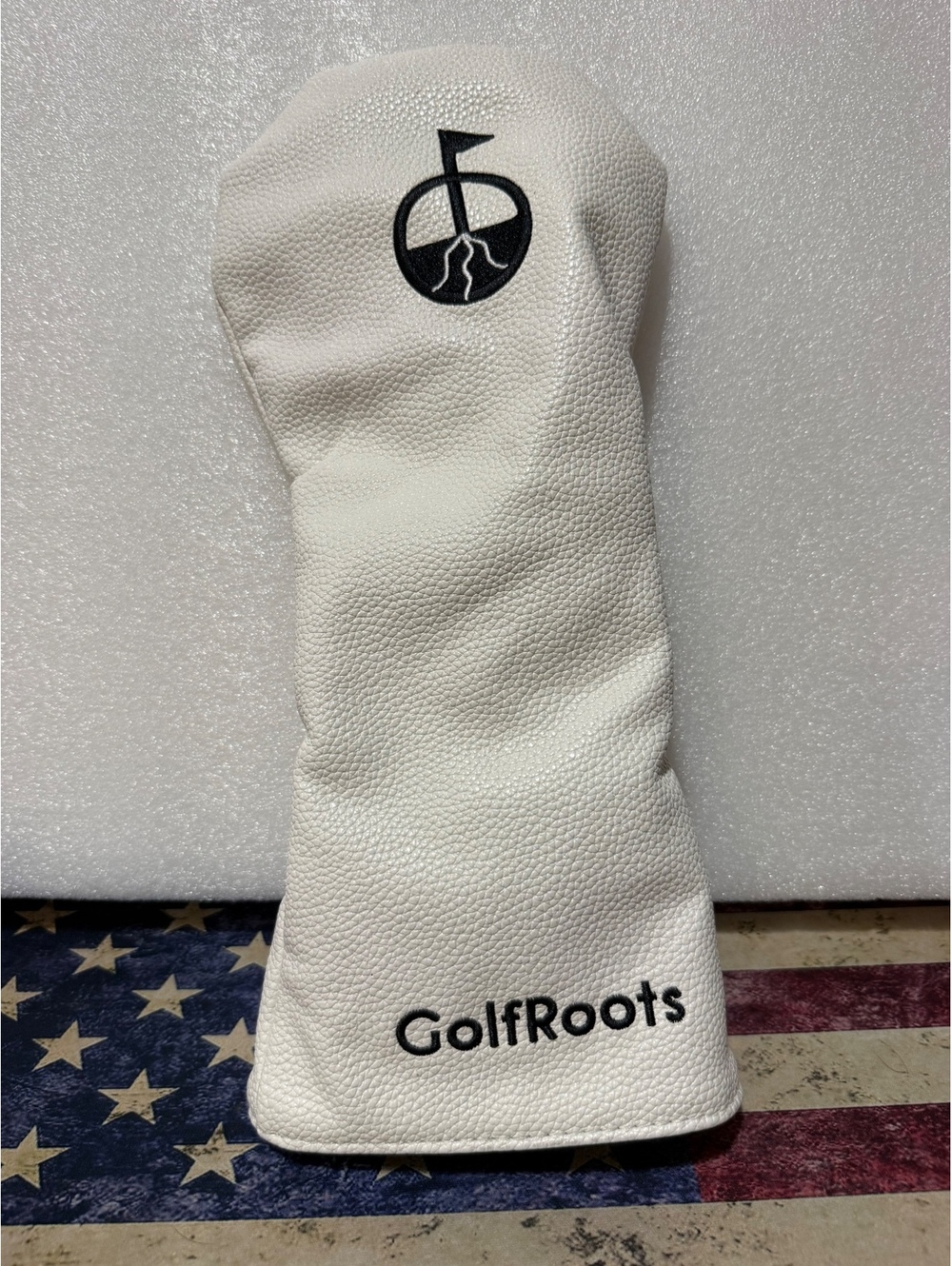 GolfRoots Goosebumps Fairway Wood Golf Headcover White Black Embroidered